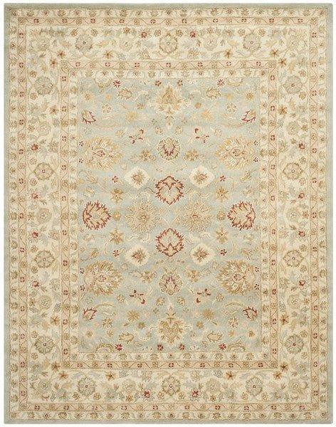 Gray Blue & Beige Hand Tufted Floral Area Rug - Rugs - The Well Appointed House