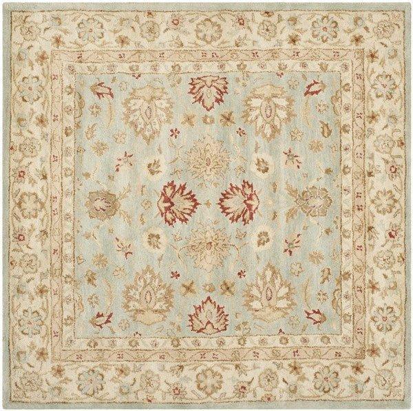 Gray Blue & Beige Hand Tufted Floral Area Rug - Rugs - The Well Appointed House