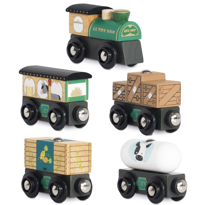 Great Green Train & Goods Wagons - The Well Appointed House