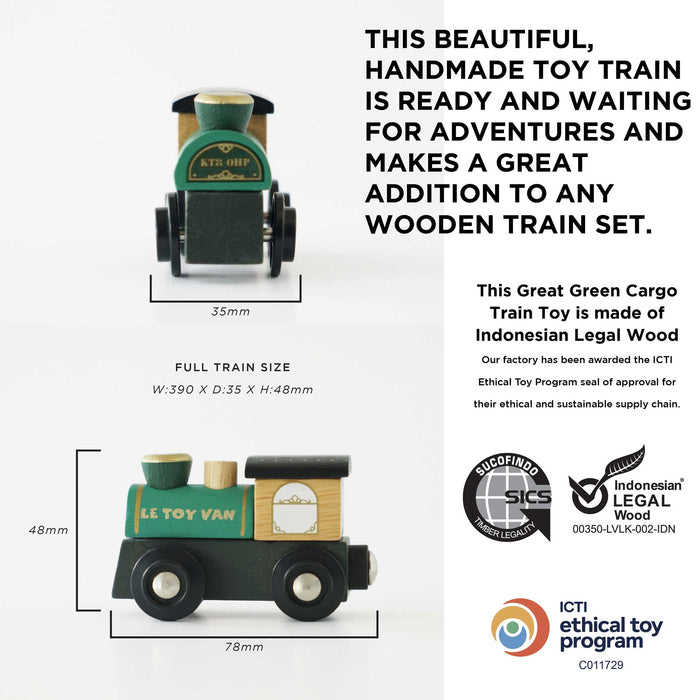 Great Green Train & Goods Wagons - The Well Appointed House