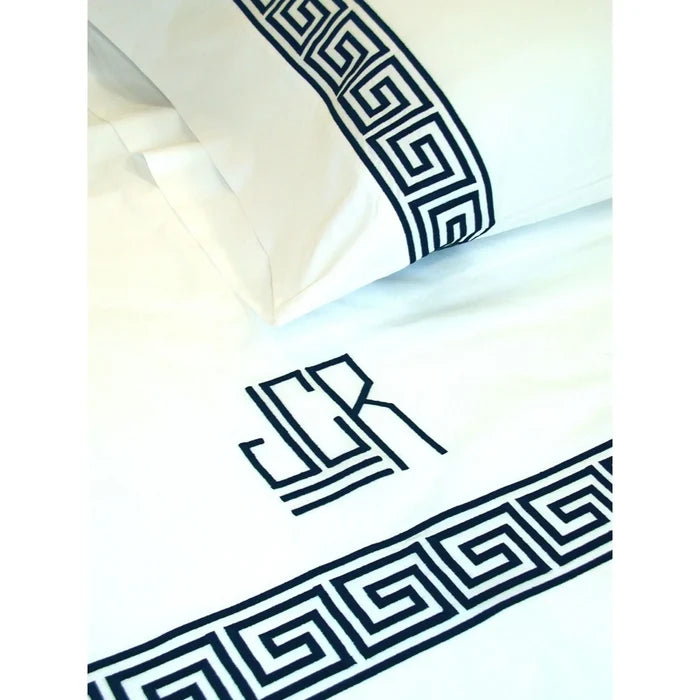 Greek Key Sham - Euro Shams - The Well Appointed House