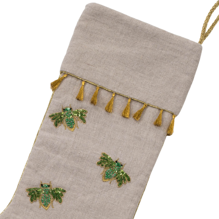 Green Bee Stocking - The Well Appointed House