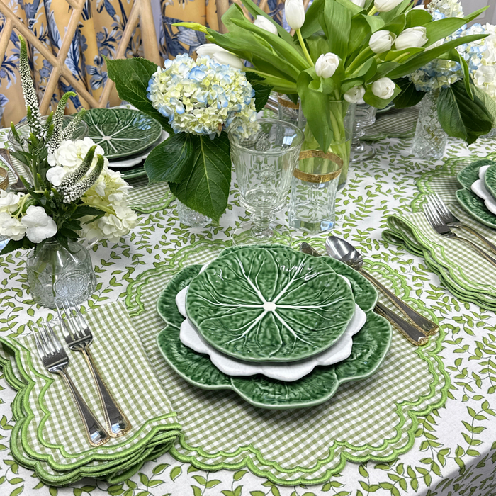 Green Gingham Bettina Placemat, Set of 4 - The Well Appointed House