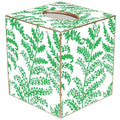 Green Lacy Fern Decoupage Tissue Box Cover - Wastebasket Sets -  The Well Appointed House