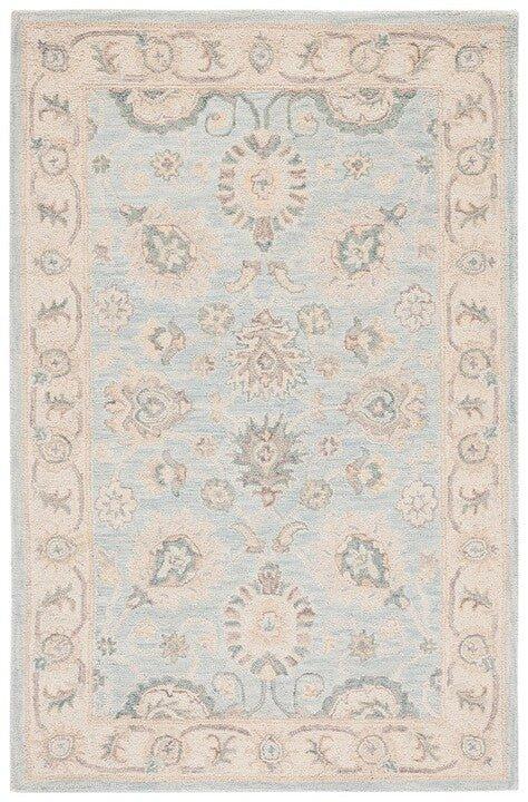 Grey & Beige Hand Tufted Traditional Wool Area Rug - Rugs - The Well Appointed House