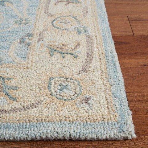 Grey & Beige Hand Tufted Traditional Wool Area Rug - Rugs - The Well Appointed House