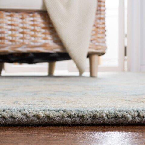 Grey & Beige Hand Tufted Traditional Wool Area Rug - Rugs - The Well Appointed House