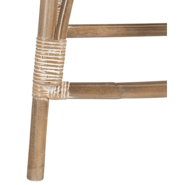 Grey White Wash Contemporary Rattan Counter Stool - Bar & Counter Stools - The Well Appointed House