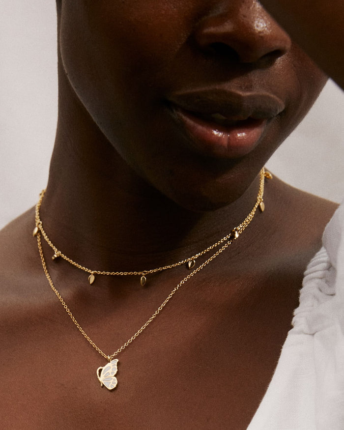 Bryan Anthonys Grief Gold Necklace on Model