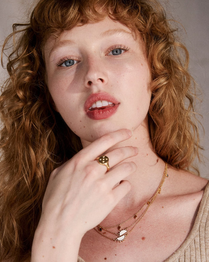 Bryan Anthonys Grief Gold Necklace on Model
