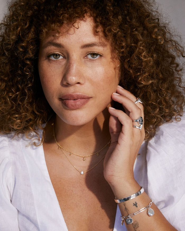 Bryan Anthonys Grief Gold Necklace on Model