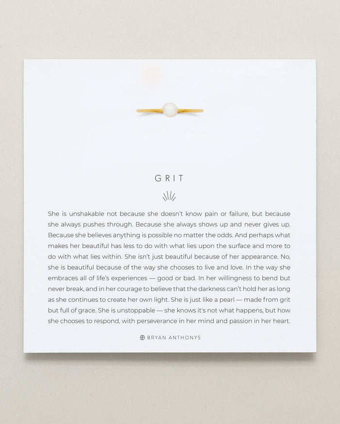 Bryan Anthonys Grit Pearl Gold Ring On Card