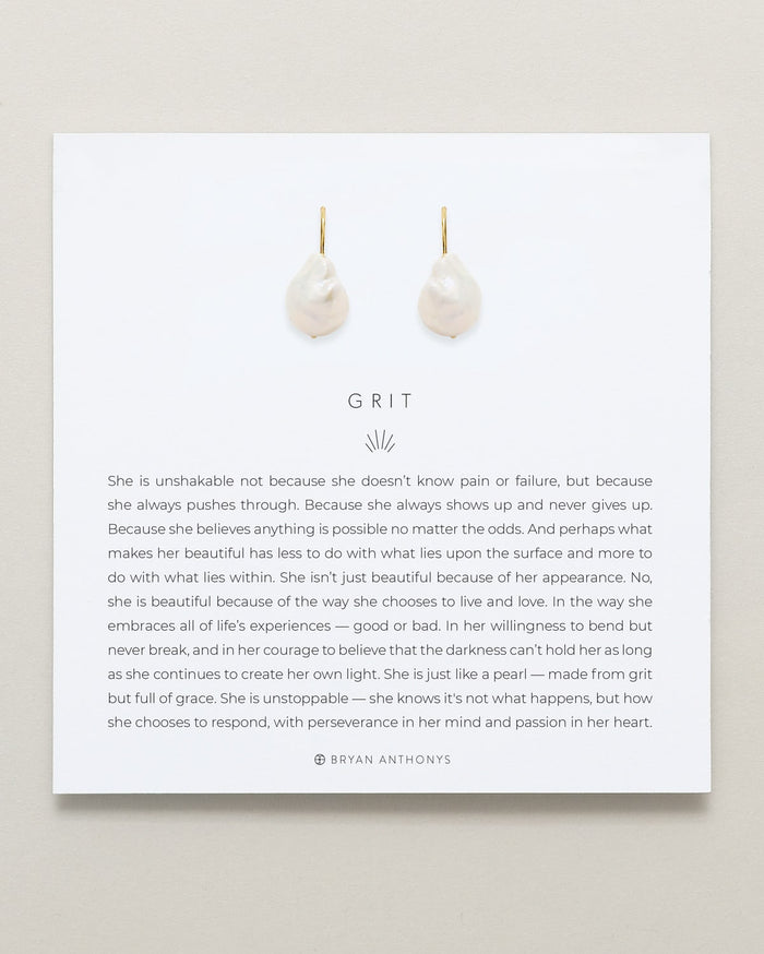 Bryan Anthonys Grit Gold Drop Earrings On Card