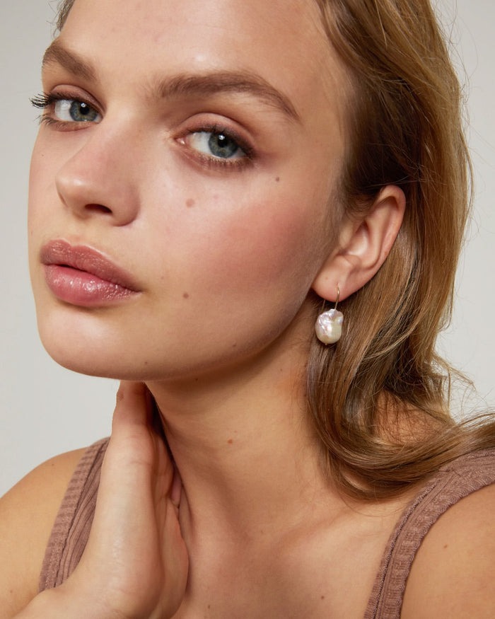 Bryan Anthonys Grit Gold Drop Earrings On Model