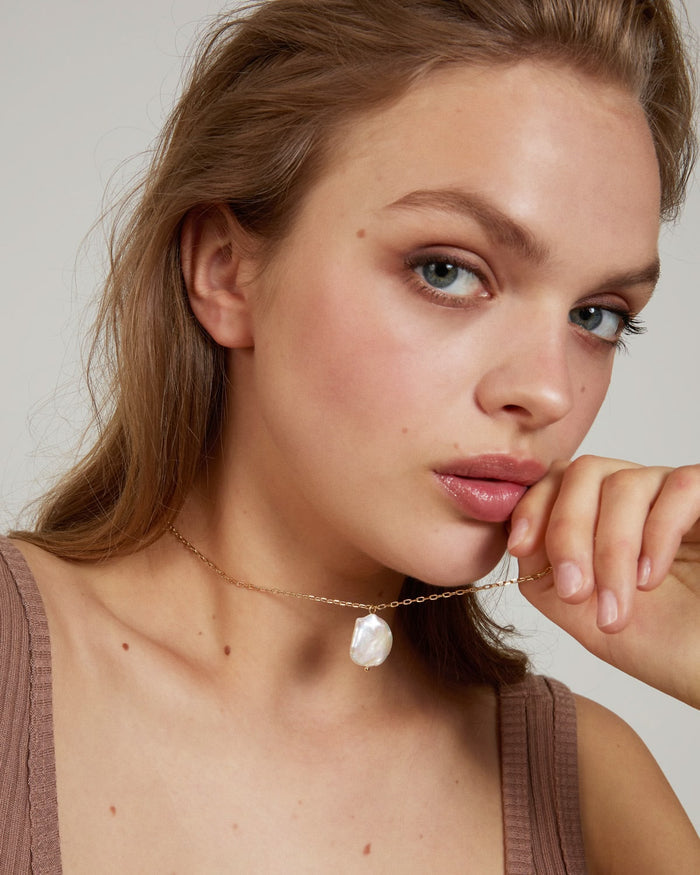 Bryan Anthonys Grit Pendant Necklace Gold On Model