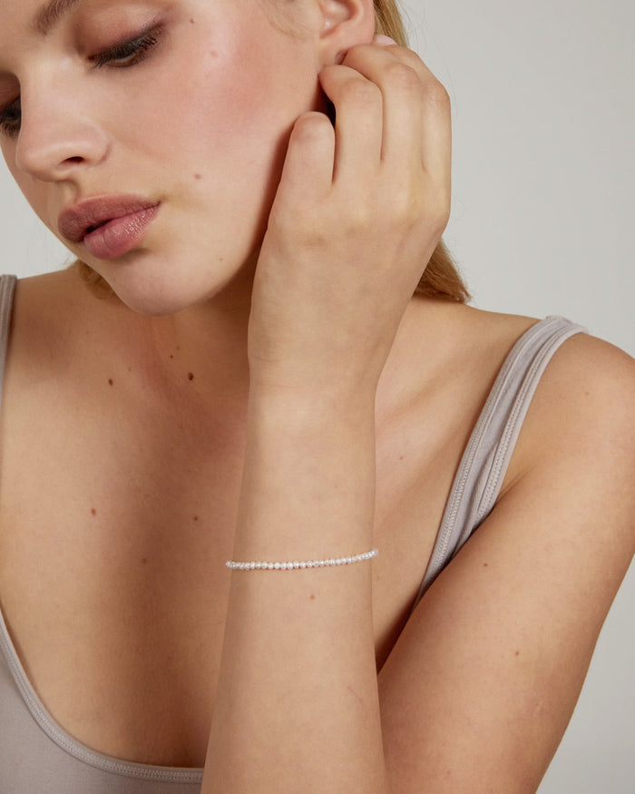 Bryan Anthonys Grit Seed Pearl Bracelet On Model