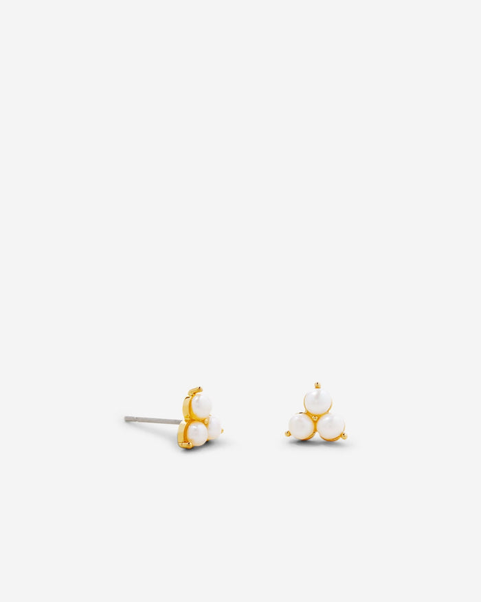 Bryan Anthonys Grit Gold Stud Pearl Earrings Macro