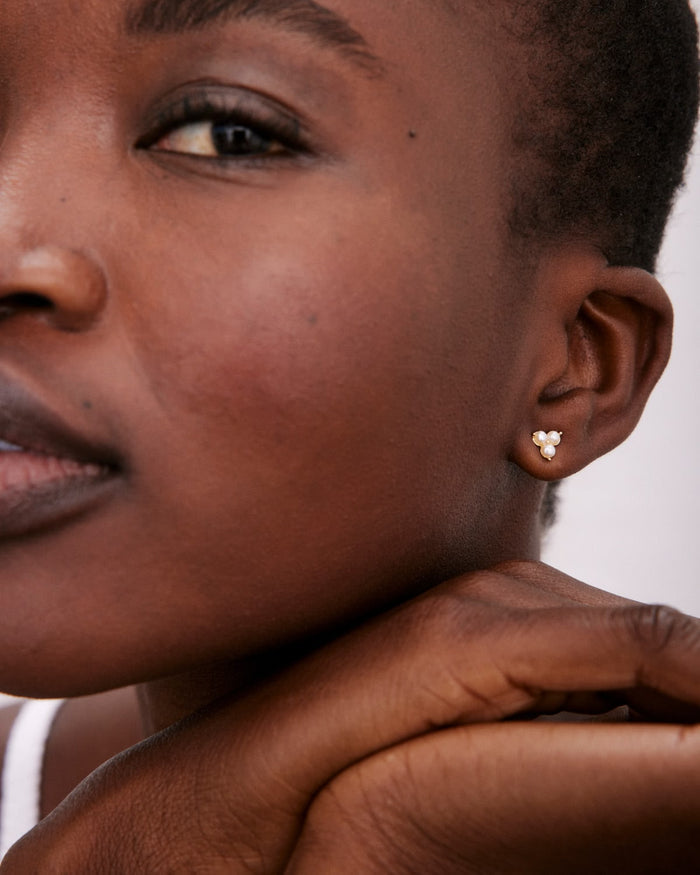 Bryan Anthonys Grit Gold Stud Earring On Model