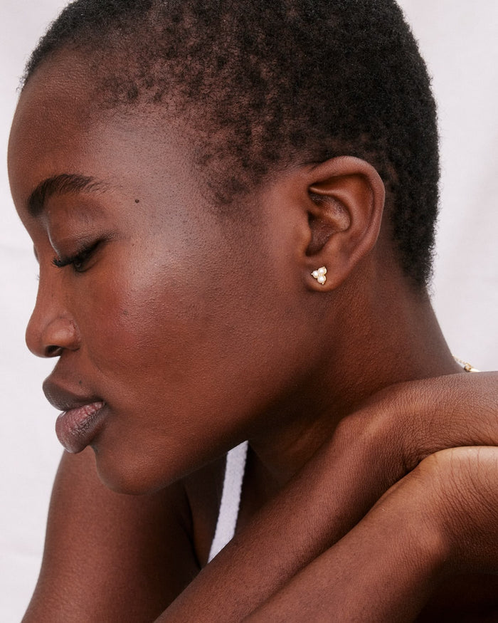 Bryan Anthonys Grit Gold Stud Earring On Model