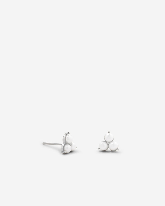 Bryan Anthonys Grit Silver Stud Pearl Earrings Macro