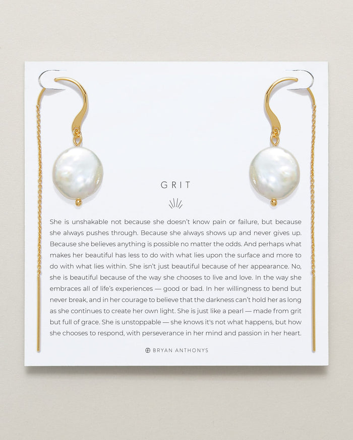 Bryan Anthonys Grit Gold Threader Earring On Card