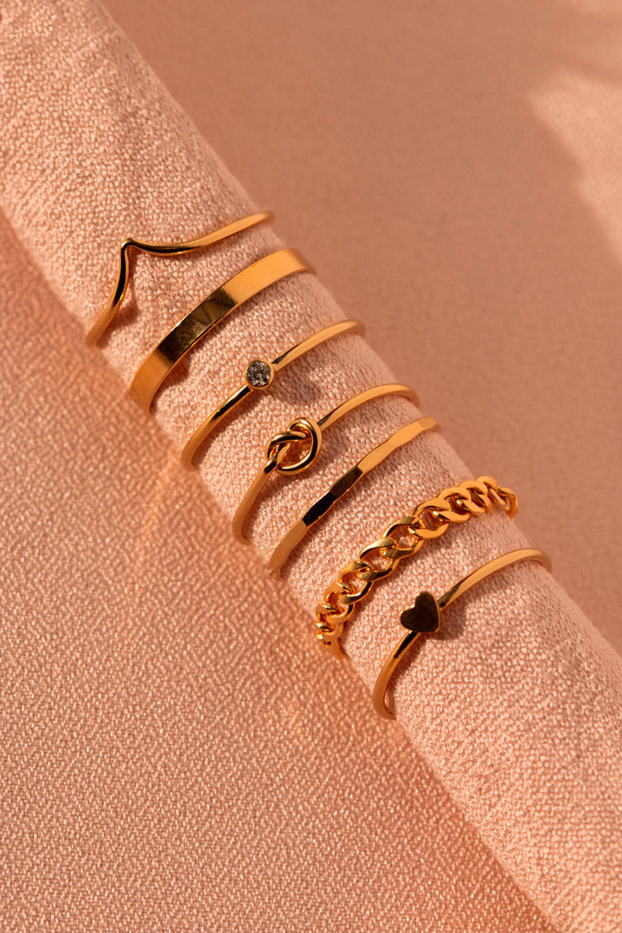 Close up of a hand wearing the textured Hammered ring by Beads by Tara