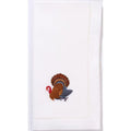Set of 4 Hand Embroidered Thanksgiving Turkey Napkin - Dinner Napkins - The Well Appointed House