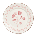 Hand Painted Pink & White Flowers and Vines Dinner Plate - Dinnerware - The Well Appointed House