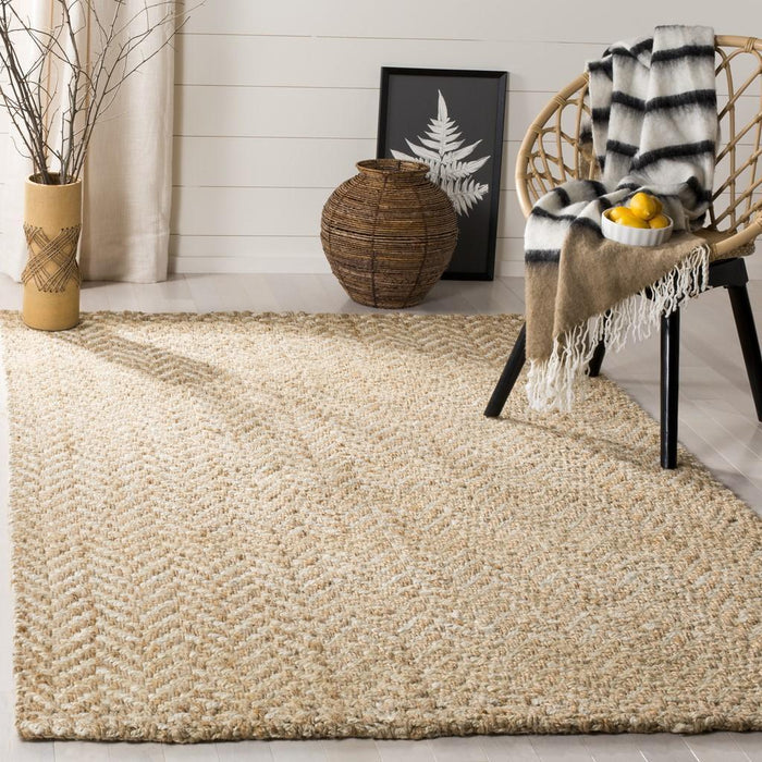 Hand Woven Natural and Ivory Jute Rug - Rugs - The Well Appointed House