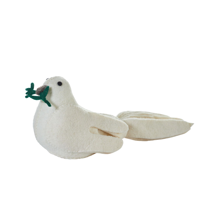 Handmade Hand Felted Wool Christmas Tree Topper - Dove - The Well Appointed House
