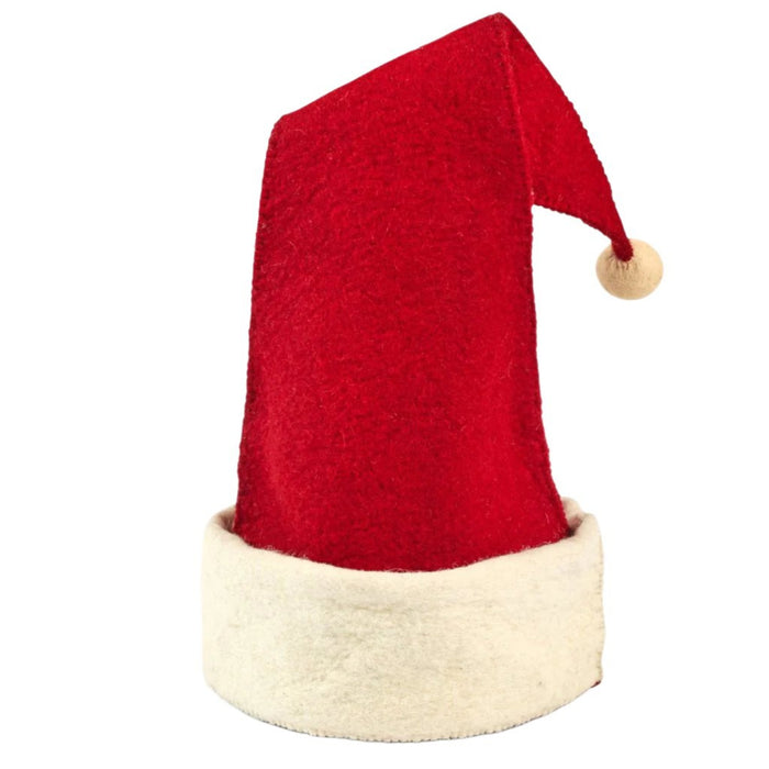 Handmade Hand Felted Wool Christmas Tree Topper - Santa Hat - The Well Appointed House