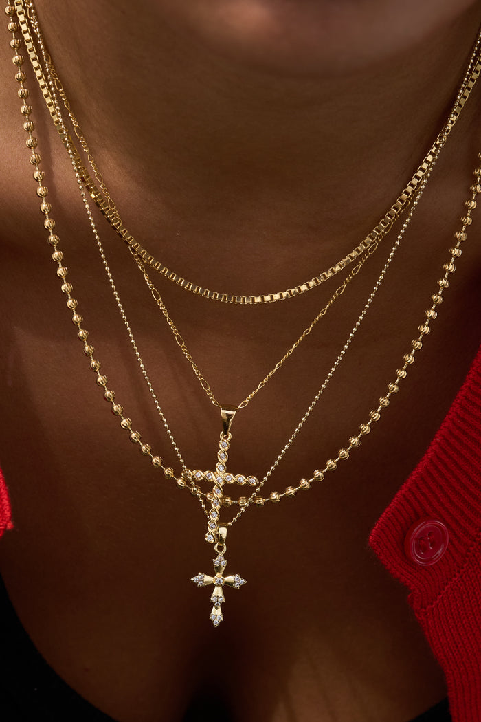 Eighteen karat gold plated Harley ball chain necklace by Beads by Tara
