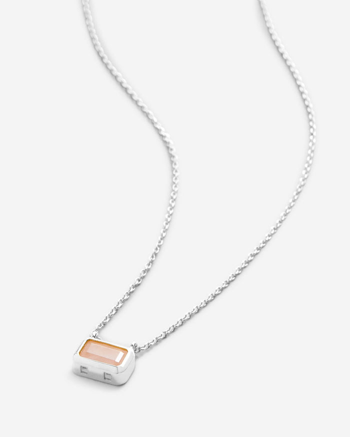 Bryan Anthonys Rose Quartz Healing Stone Silver Pendant Necklace Macro