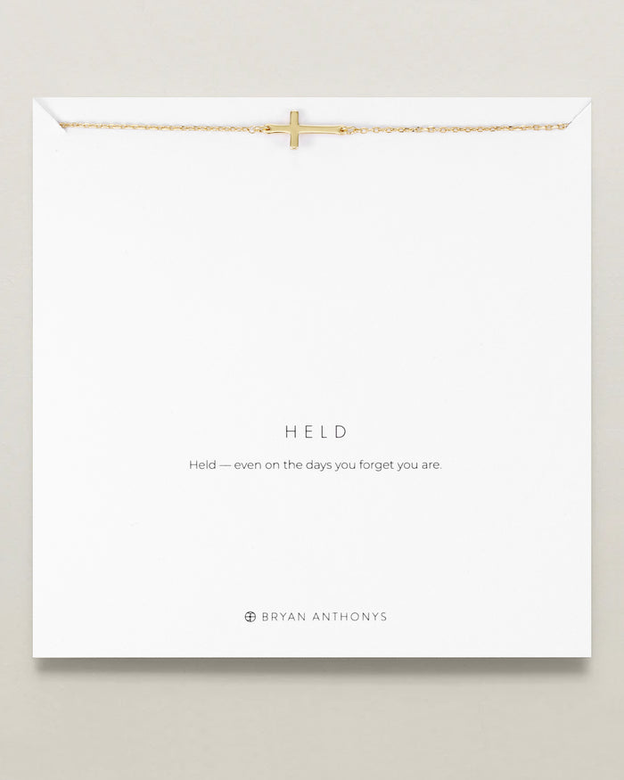 Held Cross Necklace