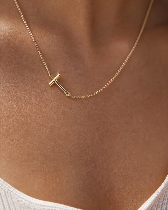 Held Cross Necklace