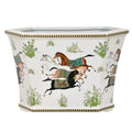 Hexagon Horse Porcelain Cachepot - Indoor Cachepots - The Well Appointed House