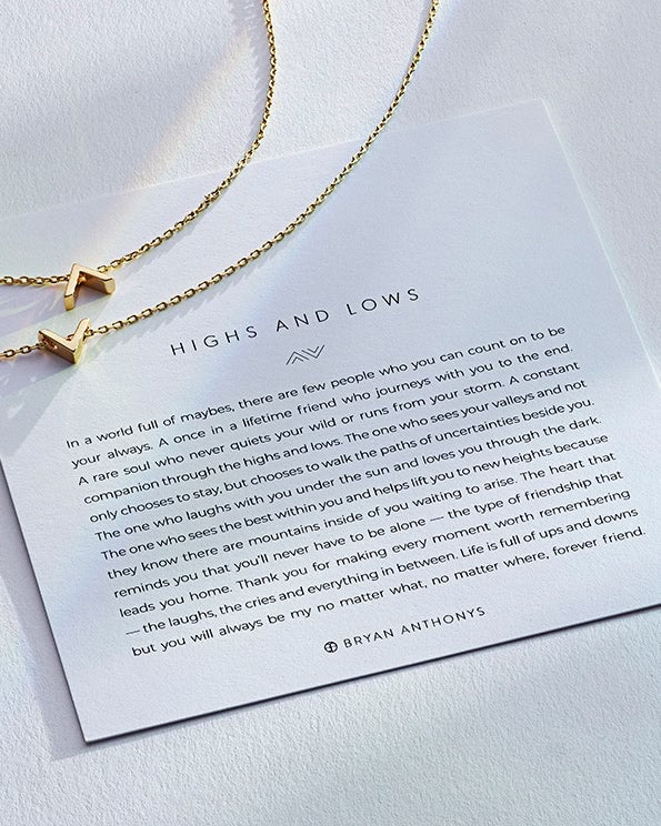 Bryan Anthonys Highs And Lows Gold Chain Bracelet Set On Card