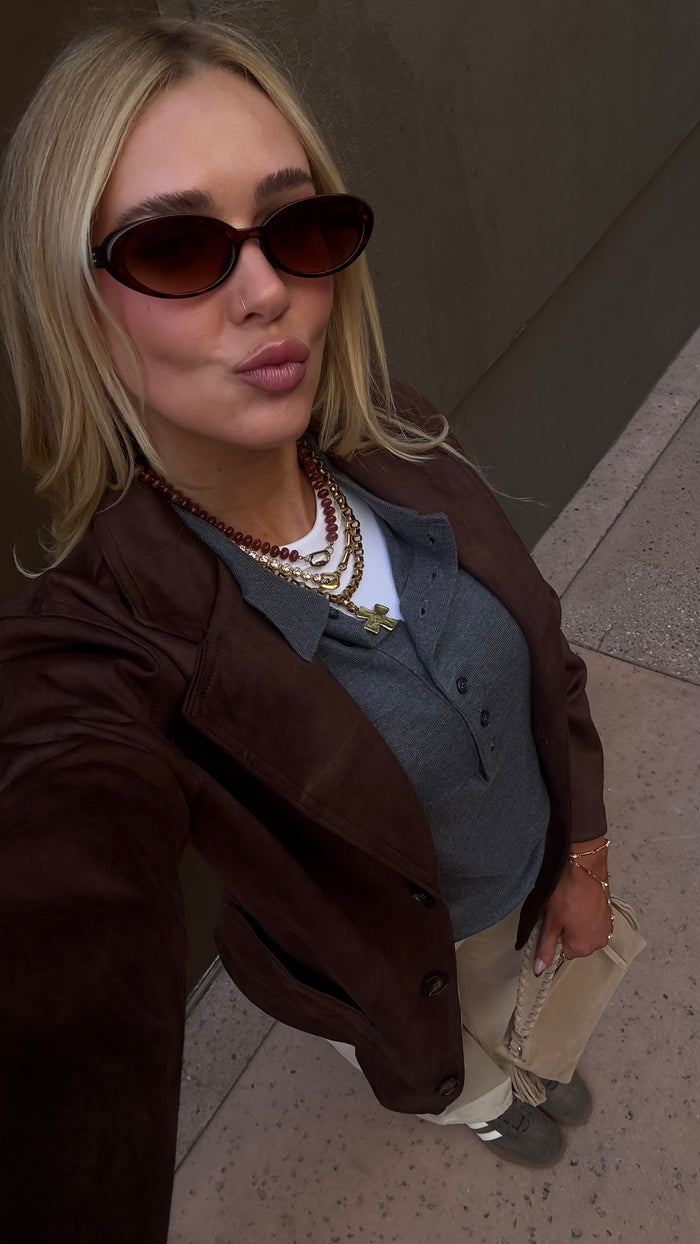 Statement necklace from Beads by Tara finished with gold-toned hardware