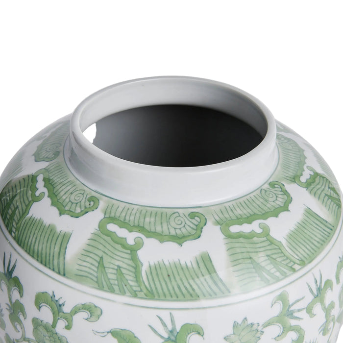 Imperial Blossom Green & White Imperial Lidded