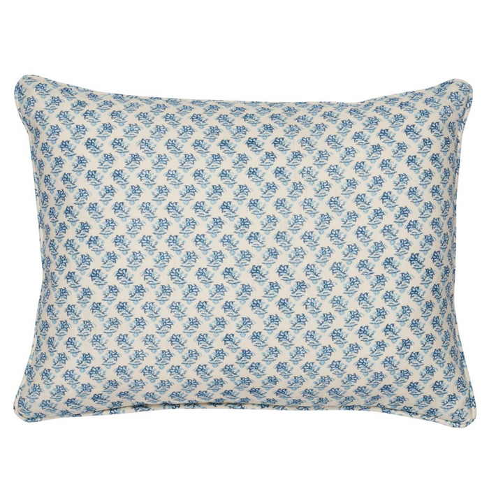 Indigo Oleander Throw Pillow - The Well Appointed House