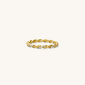 Infinity Twist ring in 14k gold vermeil with a subtle line of CZ crystals