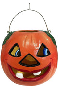 Ino Schaller Paper Mache Jack-O-Lantern Bucket Halloween Decoration - Halloween - The Well Appointed House