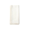 Ivory Cocktail Napkins with Pom Pom Border - Cocktail Napkins - The Well Appointed House