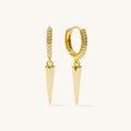 Jagger spike earrings in 14k gold vermeil, made to make a statement