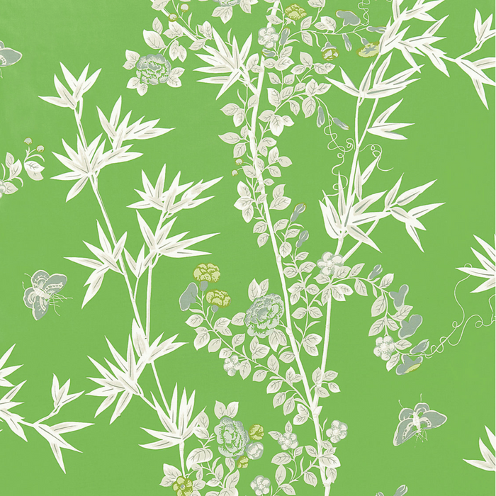 Scalamandre Jardin De Chine Fabric in Porcelain Jade Green - Fabric by the Yard - The Well Appointed House