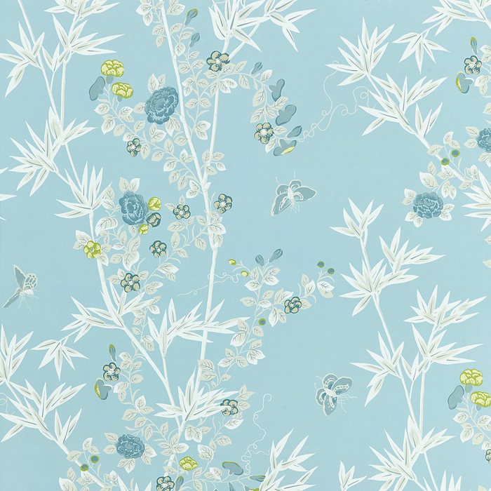 Jardin De Chine Wallcovering in Ciel Aqua - The Well Appointed House