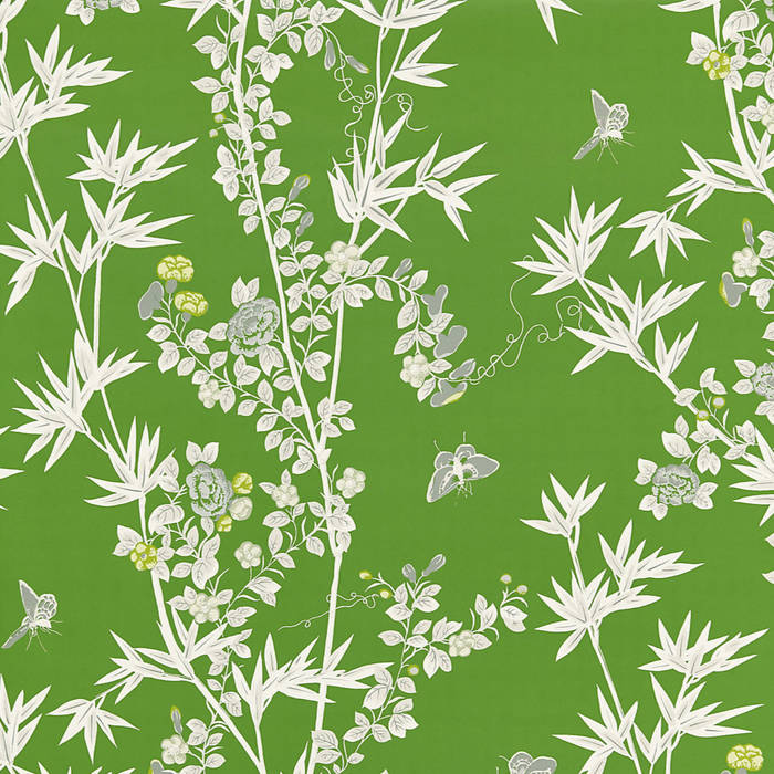 Scalamandre Jardin De Chine Wallcovering in Jade Green - Wallpaper - The Well Appointed House
