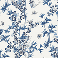 Scalamandre Jardin De Chine Wallcovering in Porcelain Blue & White - Wallpaper - The Well Appointed House