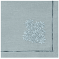 Set of 4 Jardin Monochrome Embroidered Linen Napkins - Dinner Napkins - The Well Appointed House