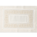 Set of 4 Jardin Monochrome Embroidered Linen Placemats in Ivory - Placemats & Napkin Rings - The Well Appointed House
